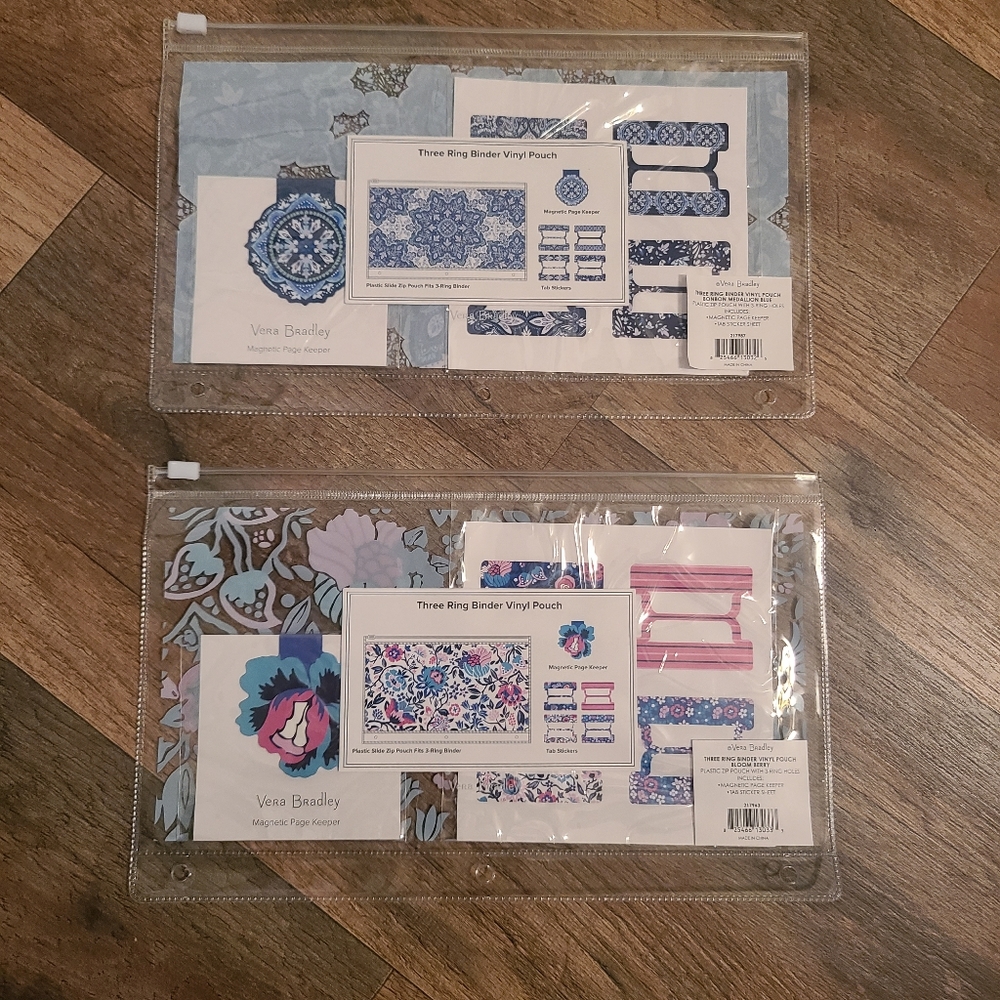 *SOLD* NEW Vera Bradley Bloom Berry Stationary Set Notebook Pen Cup Binder - Picture 11 of 16